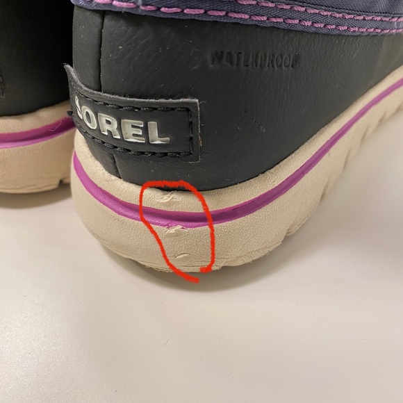 Sorel Cozy Carnival navy and black ankle boot sz 8 - Picture 11 of 13